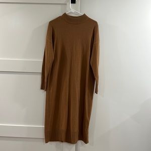 (Re)sourced Cashmere Mockneck Midi Sweater Dress